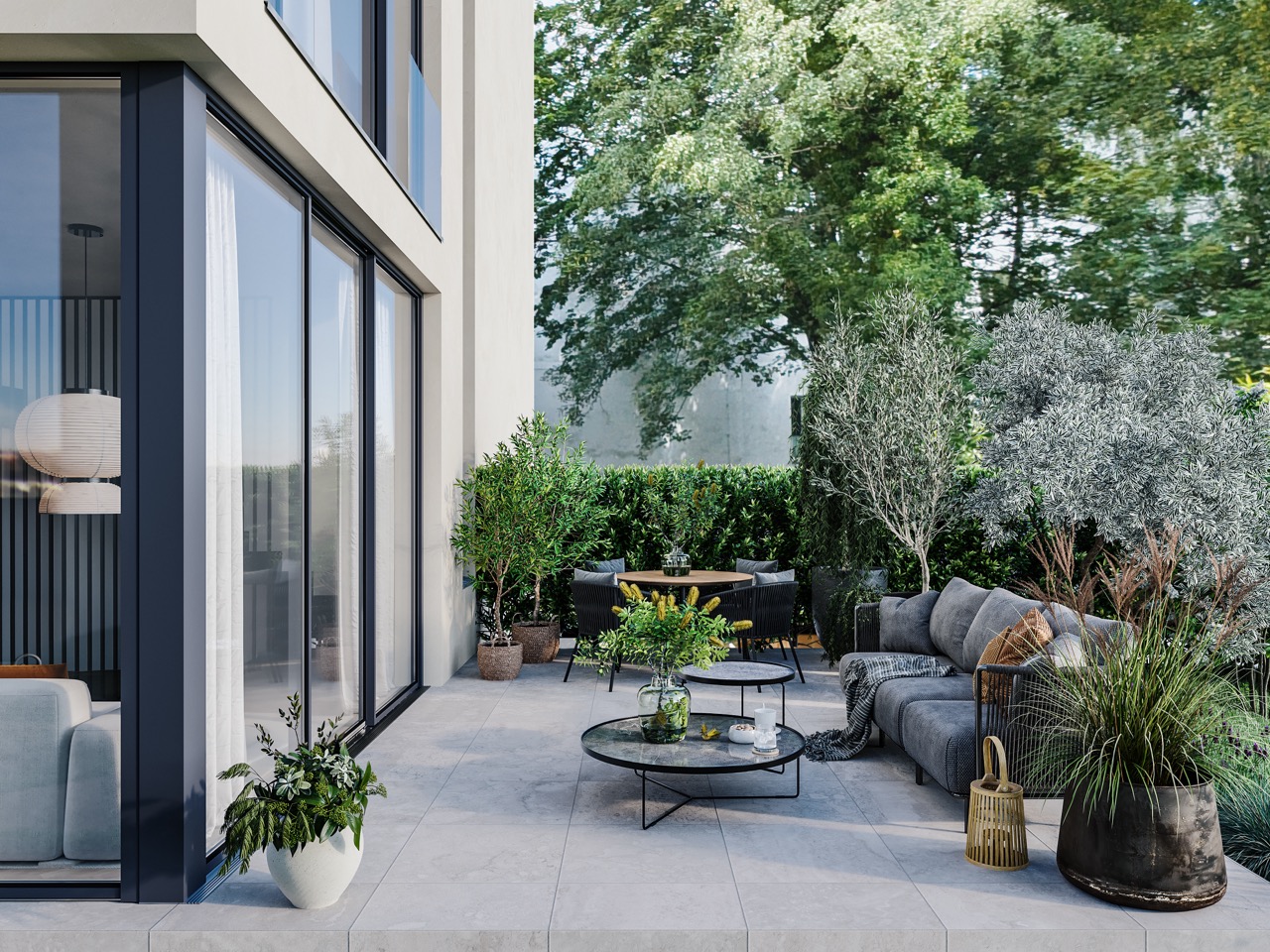 Gartenterrasse mit Lounge