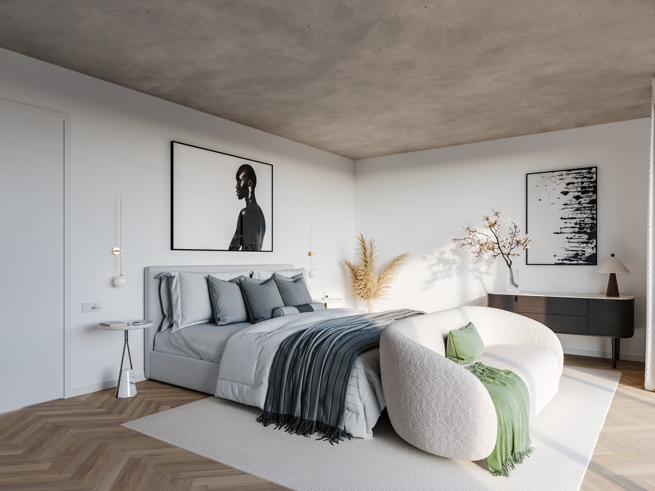Schlafzimmer hell